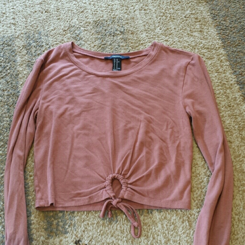 RESERVED ●Forever 21 Crop top with tie at bottom